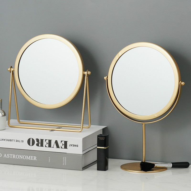 Iron Frame Makeup Mirror in Bedroom Setting