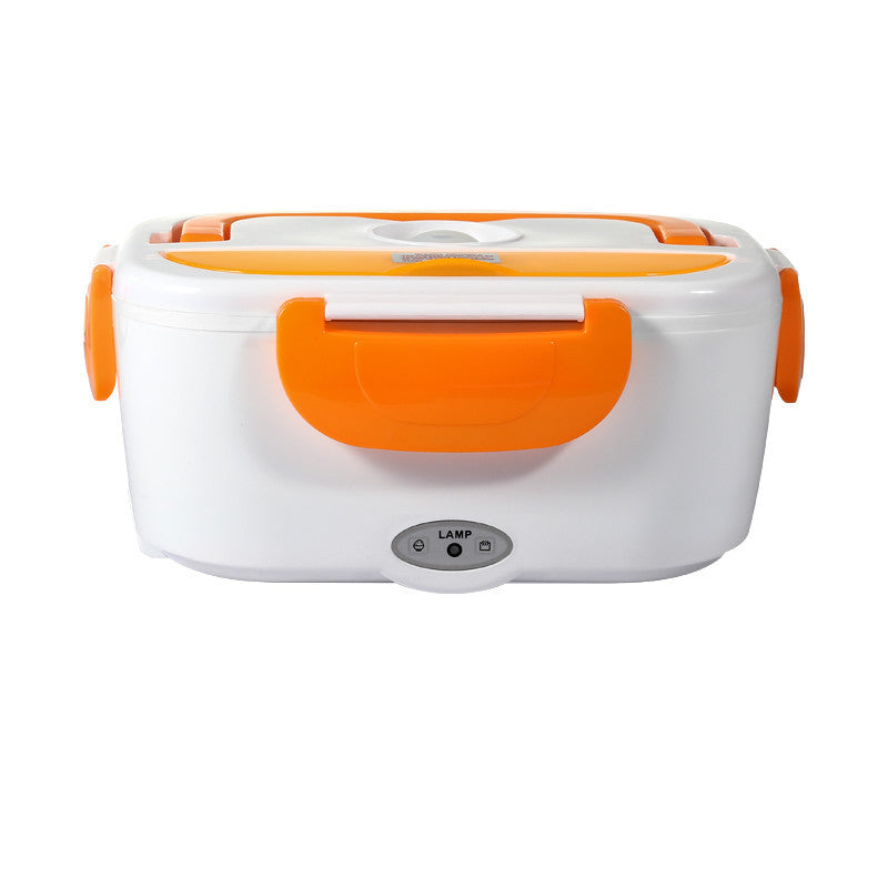 Electronic Lunch Box with spoon and power cord | Orange