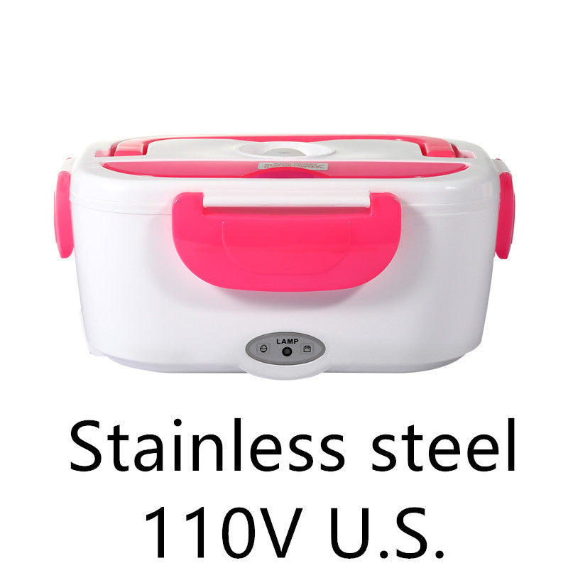 Electronic Lunch Box with spoon and power cord | Red