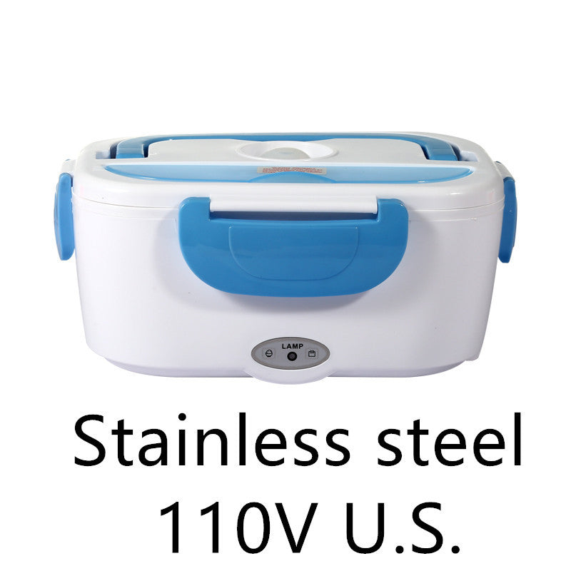 Electronic Lunch Box with spoon and power cord | Blue