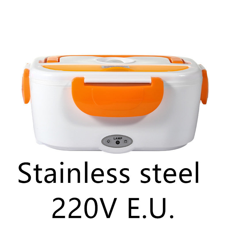 Electronic Lunch Box with spoon and power cord | Orange