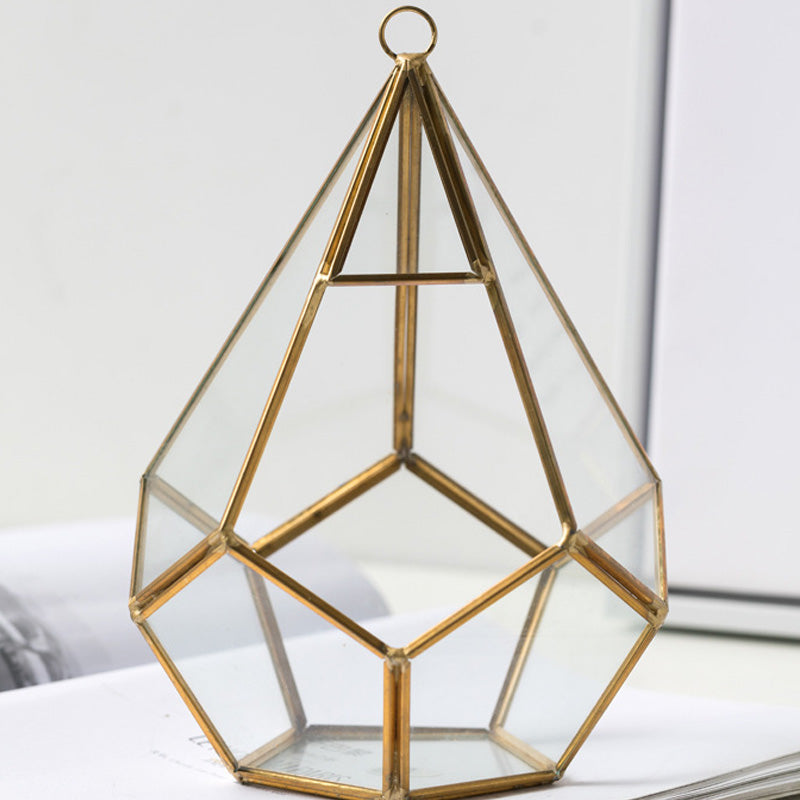 Stylish Glass Lantern - Marmigo Pyramid Lantern for Home Decor