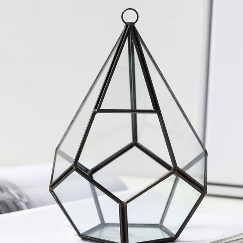 Stylish Glass Lantern - Marmigo Pyramid Lantern for Home Decor