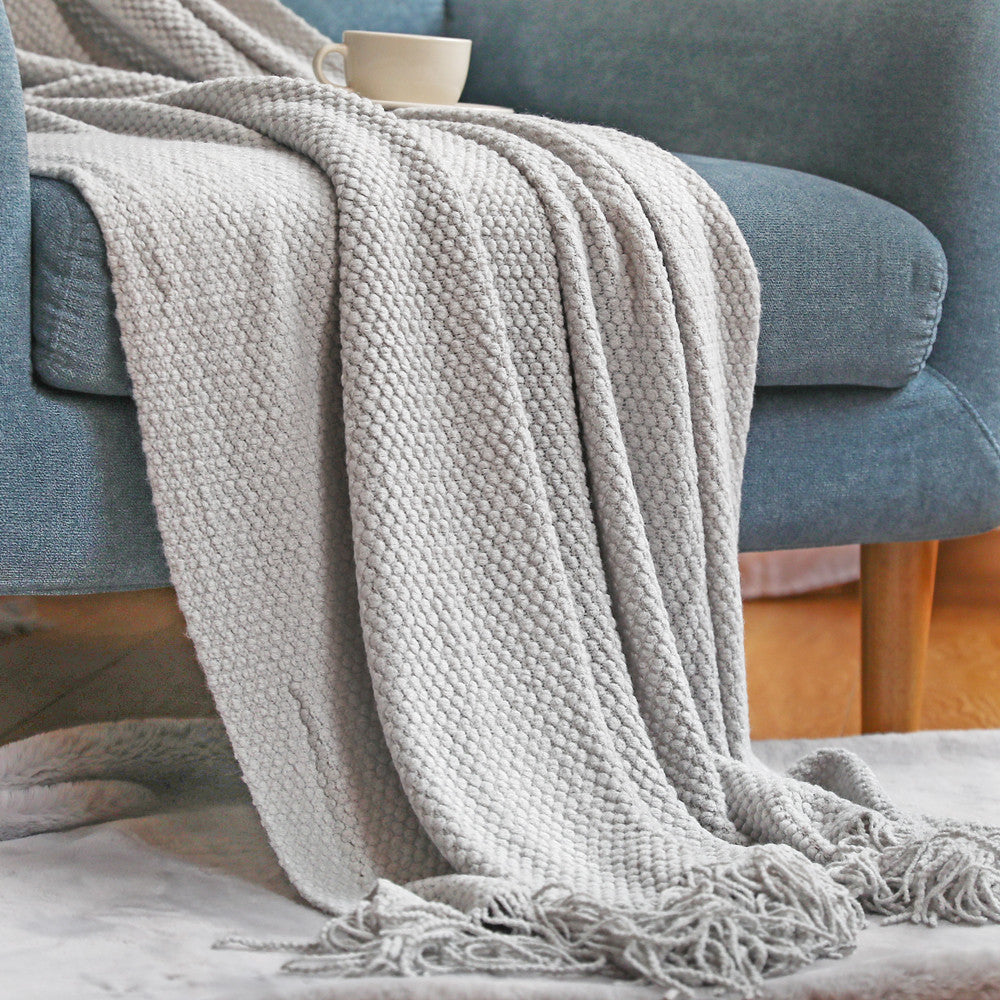 Marmigo CozySofa Blanket in Elegant Design | Light Grey