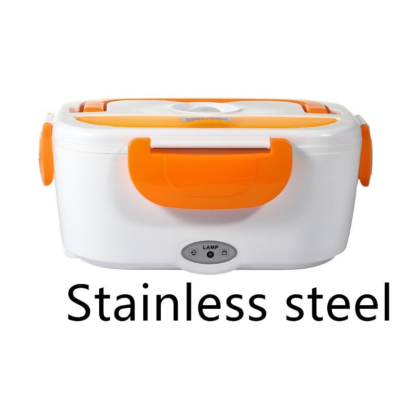 Electronic Lunch Box with spoon and power cord | Orange