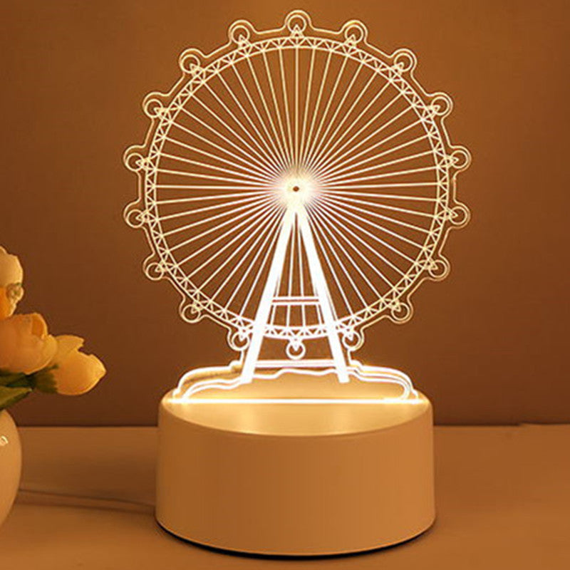 3D USB Night Lamp with Unicorn Design