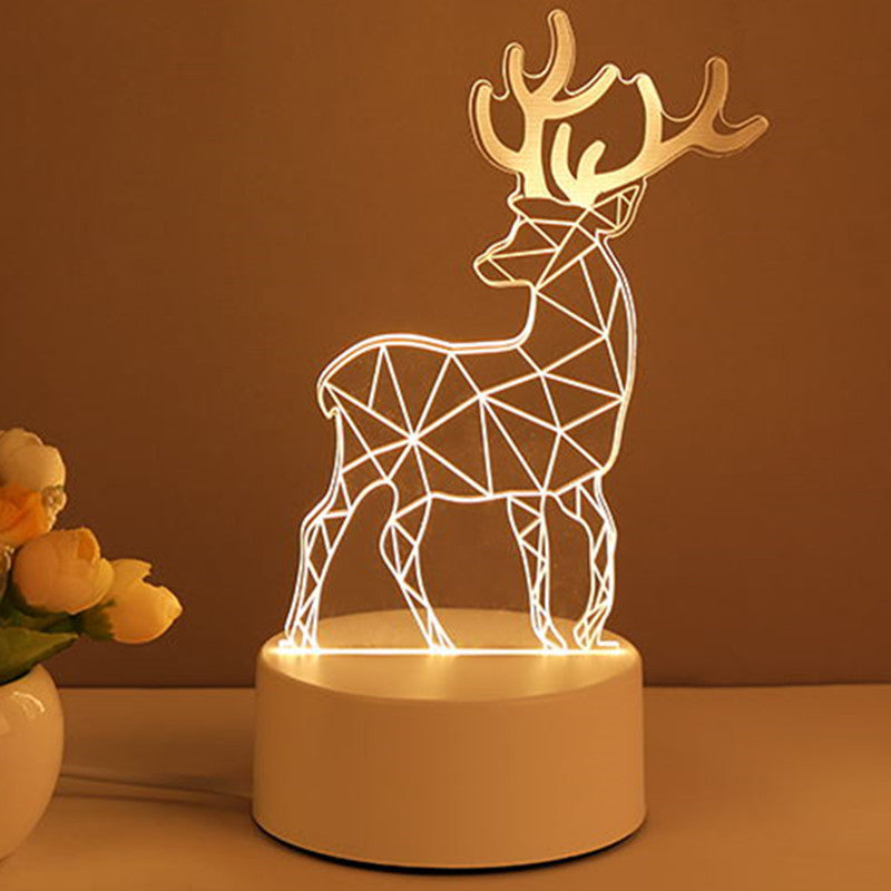 3D USB Night Lamp with Unicorn Design