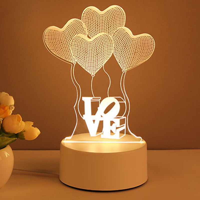 3D USB Night Lamp with Unicorn Design