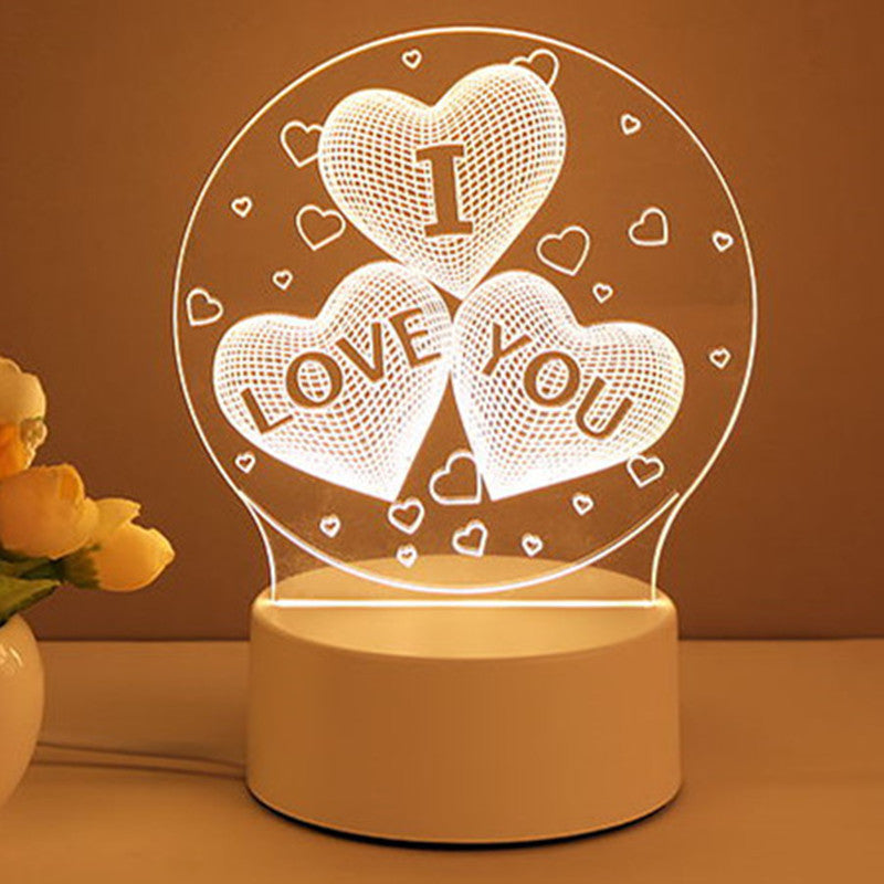 3D USB Night Lamp with Unicorn Design