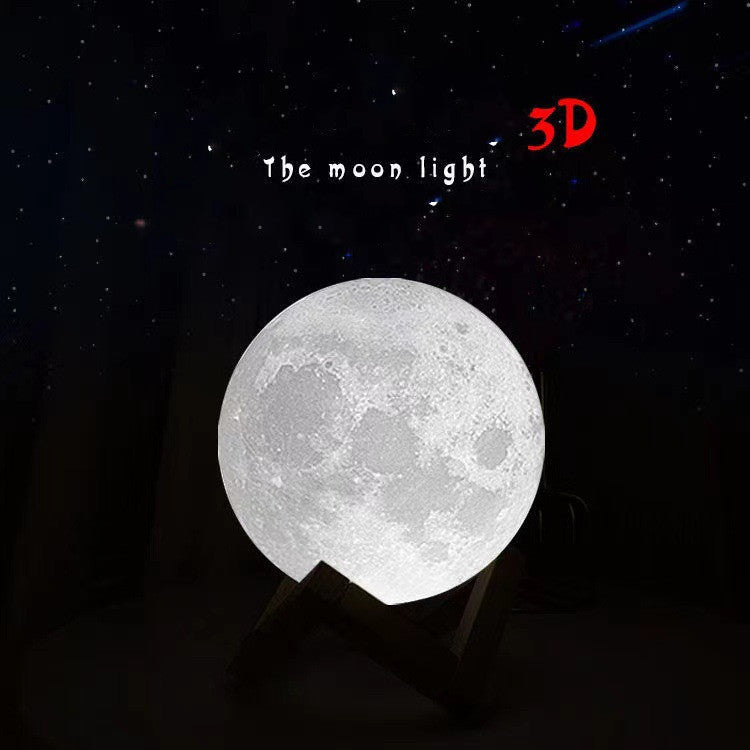 Moon Night Lamp illuminated in various colors