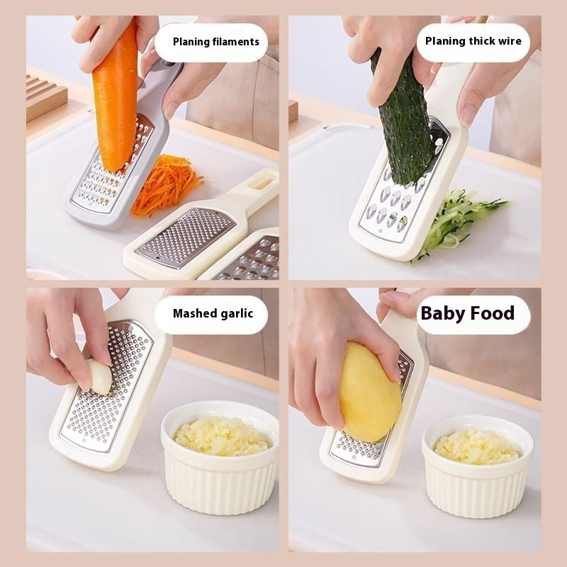 Stainless Steel 3-in-1 Grater with Peeling Function