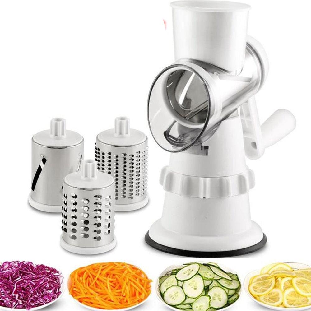 Vegetable Slicer with Drum Design and Suction Feet