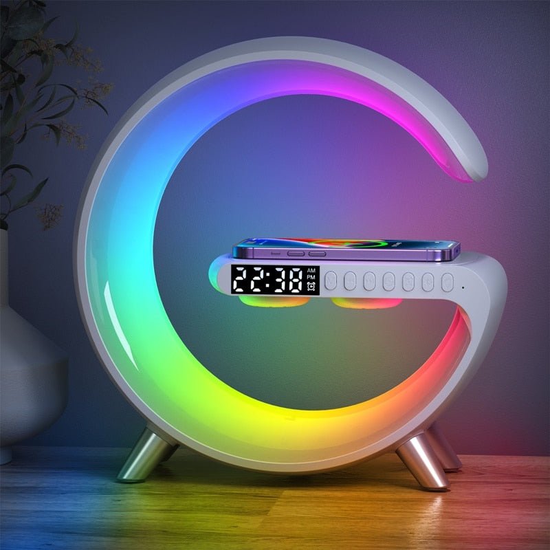 Wireless Charger Lamp with Bluetooth Speaker