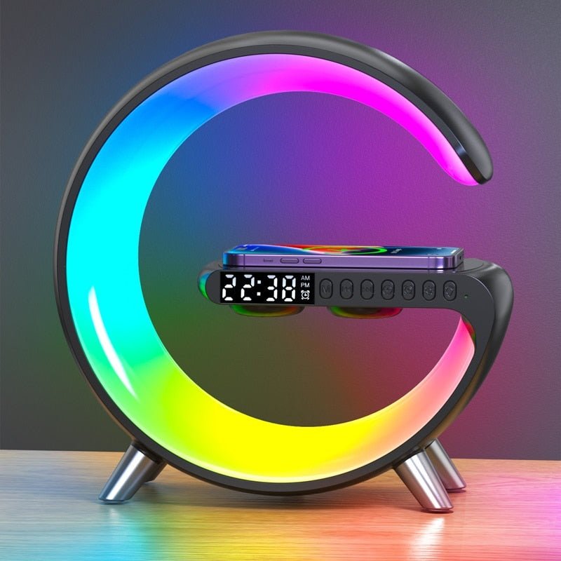 Wireless Charger Lamp with Bluetooth Speaker