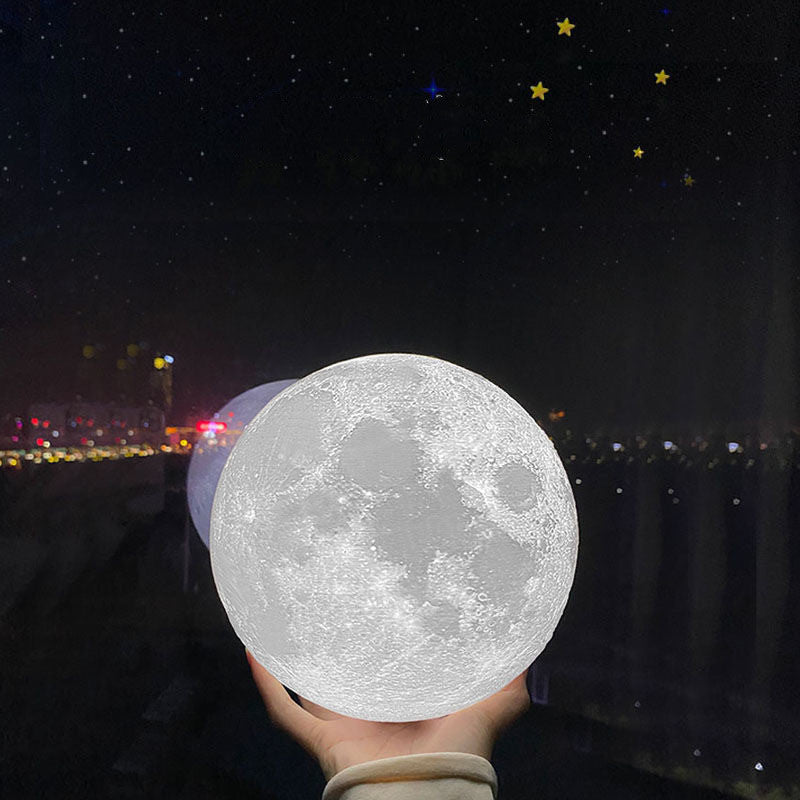 Moon Night Lamp illuminated in various colors