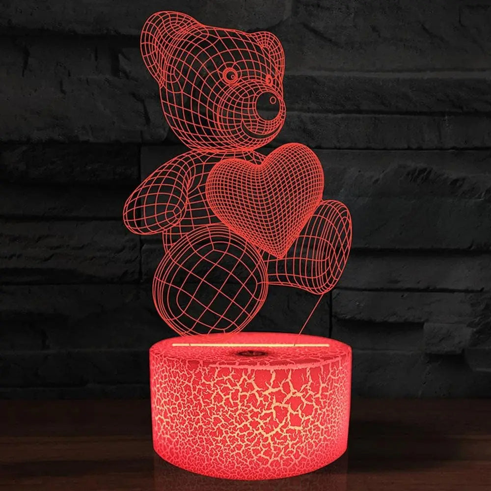 Acrylic LED Lamp with Color Changing Feature | Red